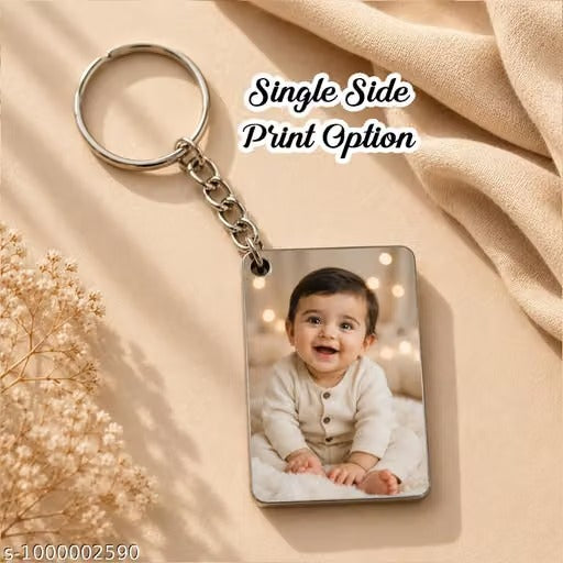 Personalized Metal Photo Keychain | Custom Picture Keyring | Special Keepsake Gift for Family & Friends
