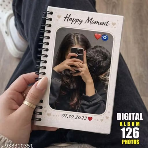 Premium Personalized Collage Photo Album – 126 Photos | 4×6 Inch Spiral Memory Book | Custom Keepsake Gift