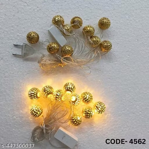 Moroccan Ball 3 Meter 14 LED Fairy String Lights | Warm White Decorative Lights for Home, Diwali & Festive Décor | Elegant Hanging Lights for Bedroom, Balcony, Party & Celebration
