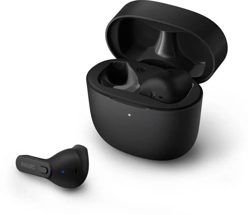 PHILIPS TAT2236BK True Wireless (TWS Earbuds) with IPX4 splash-proof, 18hours Playtime Bluetooth (Black, True Wireless) unboxed)