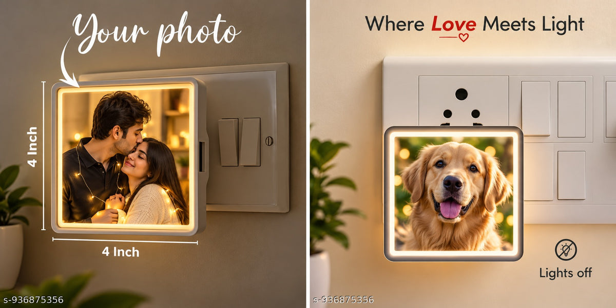 Personalized Photo Night Lamp – Custom LED Night Light with Photo | Decorative Bedside Lamp & Memorable Gift for Couples, Family, Friends & Loved Ones