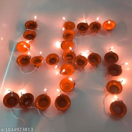 Premium 5-Layer Gold LED Diya Lights | Electric Decorative Deepak for Pooja, Mandir & Diwali Décor | Elegant Festival Lighting | Pack of 2