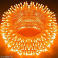 Orange 12 Meter 42 LED Rice String Lights | Pixel LED Decorative Lights for Diwali, Christmas, Weddings & Parties | Indoor & Outdoor Home, Festival & Event Décor