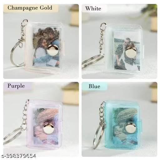 Custom Mini Photo Album Keychain – Personalized 16-Photo Memory Gift