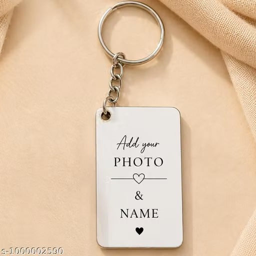 Personalized Metal Photo Keychain | Custom Picture Keyring | Special Keepsake Gift for Family & Friends