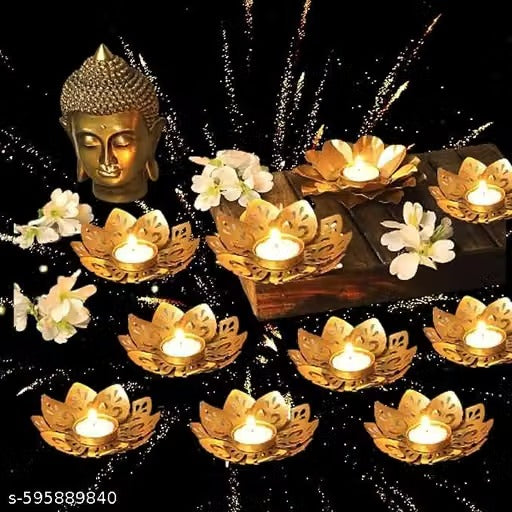 Premium Diwali Diya Candle Holder – Set of 10 | Pooja & Festive Decoration
